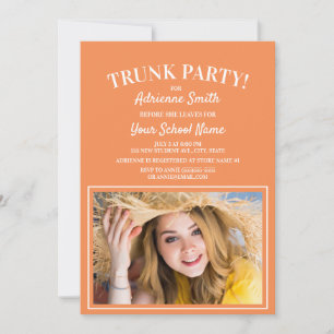 Invitation Orange White Trunk College