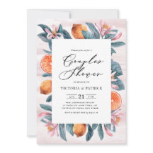 Oranges botaniques et fleurs roses Couples Douche
