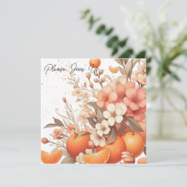 Invitation Oranges et fleurs d'agrumes doux Neutre
