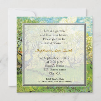 Invitation Orchard d'art vintage à la fête de la douche nupti