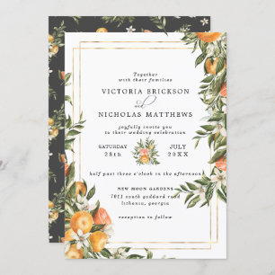 Invitation Orchard de Citrus  Boho Botanical Mariage