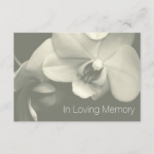 Invitation Orchid In Loving Memory Kaki Célébration de la vie