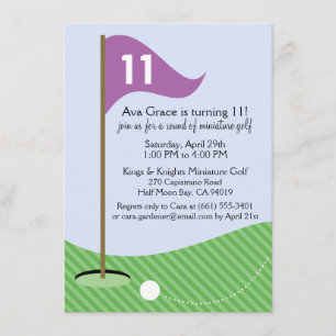 Invitation Orchid Let's Par-Tee Miniature Golf Anniversaire