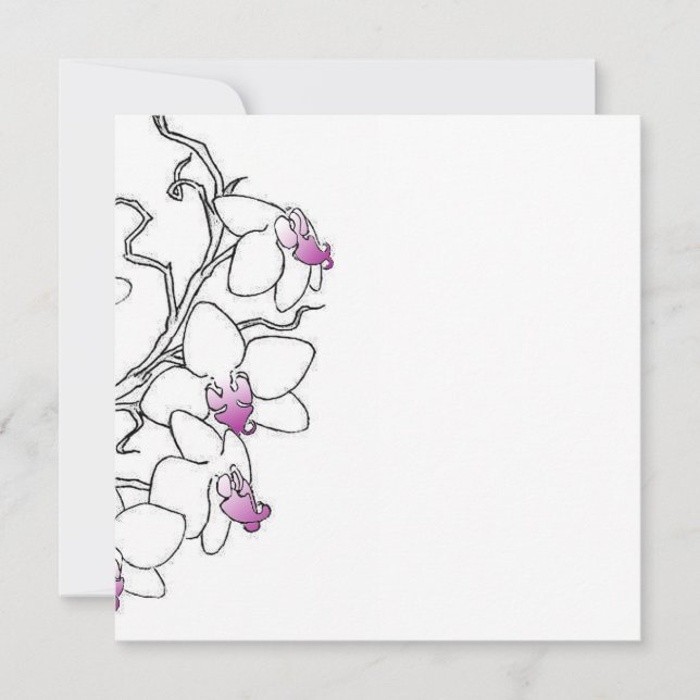 Invitation Orchidée (Devant)