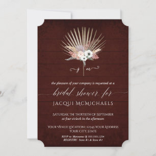 Invitation Orchidée blanche Floral Burgundy Beach Fête des ma