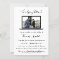 ordinateur portable mariage virtuel photo minimali