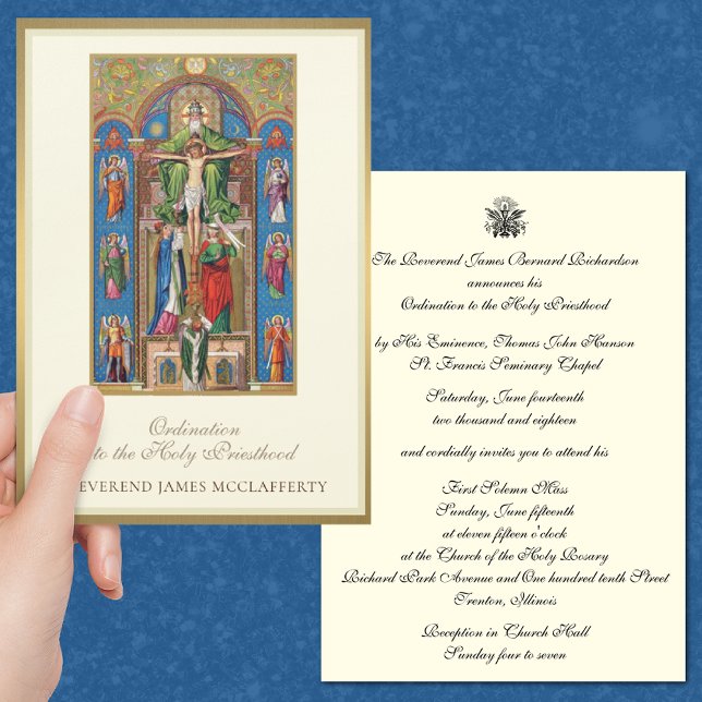 Invitation Ordination catholique à la Sainte Prêtr (Créateur téléchargé)
