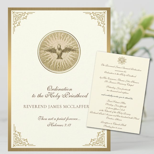 Invitation Ordination catholique à la Sainte Prêtr (Créateur téléchargé)