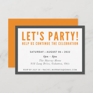 Invitation ORDRE D'IMPRESSION pour Rachel - Infos du Parti de