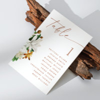 Organigramme vintage de la camellia mariage