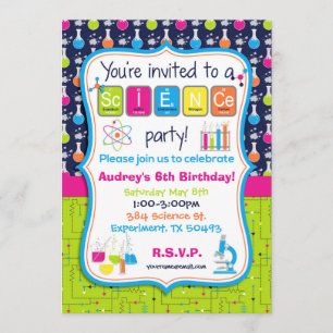Invitation orientée d'anniversaire d'expérience de