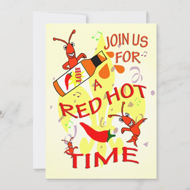 Invitation orientée de partie de Cajun (Devant)