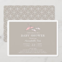 Origami Papier Grues jumelles Baby shower Invitati