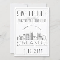 Orlando, Fl Mariage Styliszed Skyline Enregistrer 