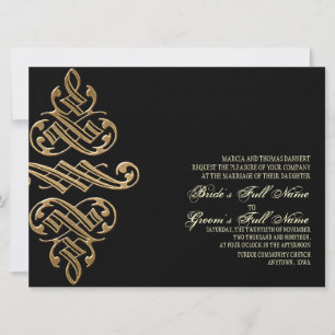 Invitation Ornament d'imprimantes vintages Goldl - Mariage in