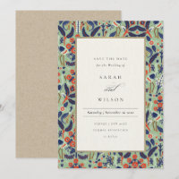 Ornat Turquoise Marine Floral Peacock Enregistrer