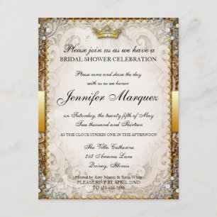 Invitation Ornate Fairytale Storybook Fête des mariées Invita