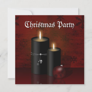 Invitation Ornement de bougies de Noël gothiques