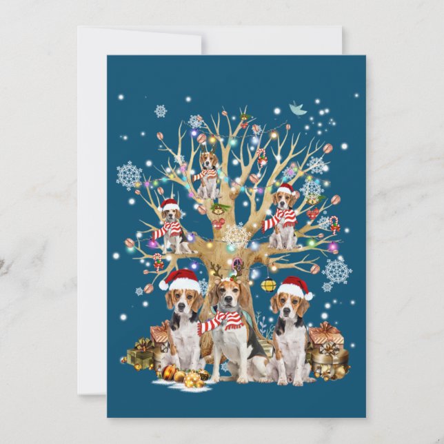 Invitation Ornement de sapin de Noël Beagle pour amateur de c (Devant)
