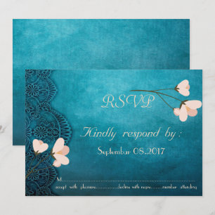 Invitation Ornement Vintage Chic Élégant  RSVP Floral