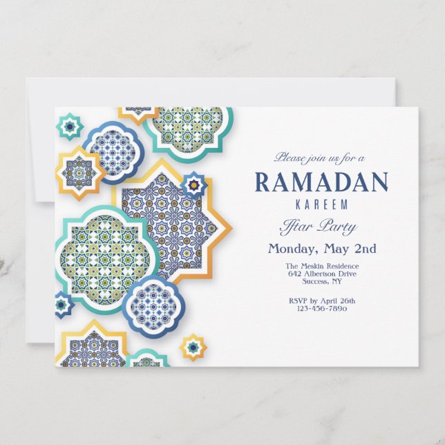 Invitation Ornemental Arabe (Devant)