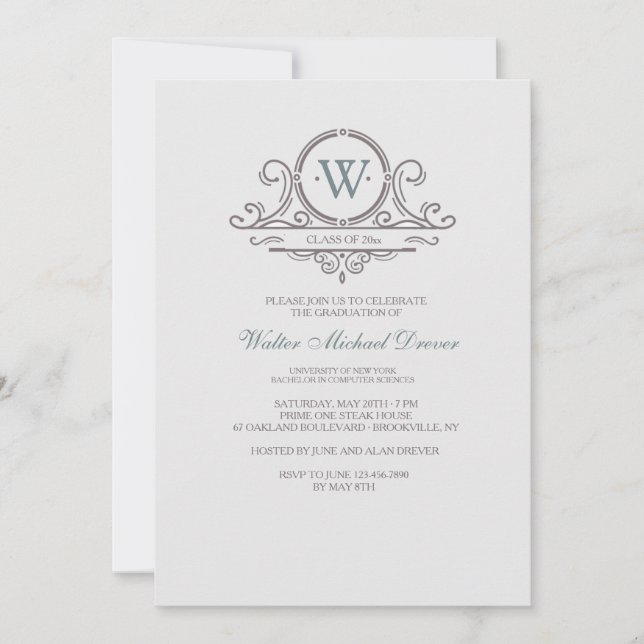 Invitation Ornementale Vintage 4 (Devant)