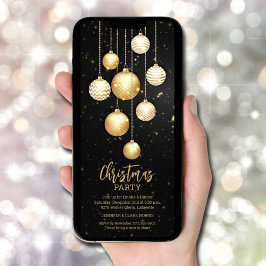 Invitation Ornements Gold Christmas Tree