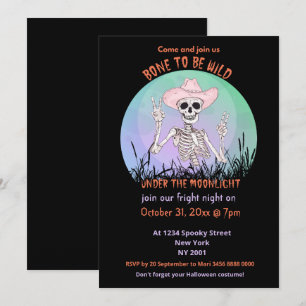 Invitation Os à être sauvage Halloween