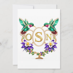 Invitation OSN Colibri Mariage Toutes Lettres Personnalisées