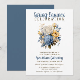Invitation Ostara Équinoxe de Printemps Vintage Rose Floral S