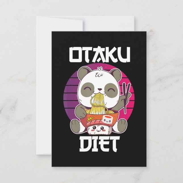 Invitation Otaku Diet Poanda Ramen Sushi Manga CosplayOotaku (Devant)