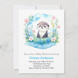 Invitation Otter Dreamscape Oasis Boy Baby shower