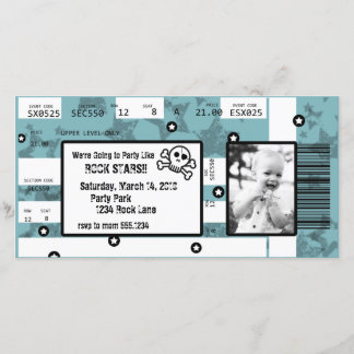 Invitation ou carte de remerciements de billet de