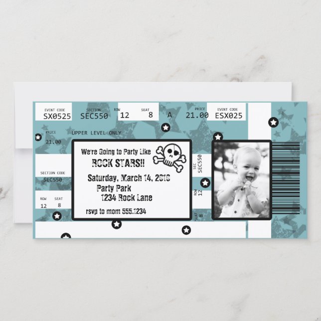 Invitation ou carte de remerciements de billet de (Devant)