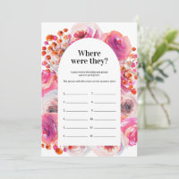 Où Étaient-Ils Jeu De Douche Bright Floral Card