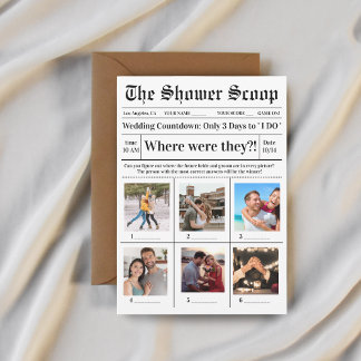 Invitation Où Étaient-Ils Mariage De La Fête Fête des mariées