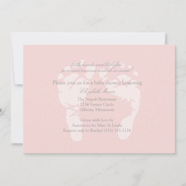 Invitation ou Faire-part d'impressions de pieds (Devant)