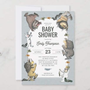 Invitation Où les choses sauvages sont le Baby shower de cara