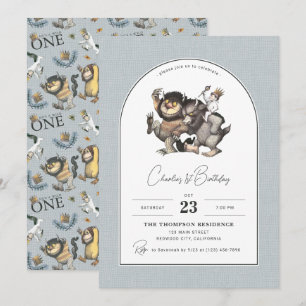 Invitation Où sont les choses sauvages   Arch Anniversaire