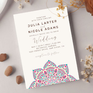 Invitation Ouest Pacifique Variante Oval Classic Mandala Mari