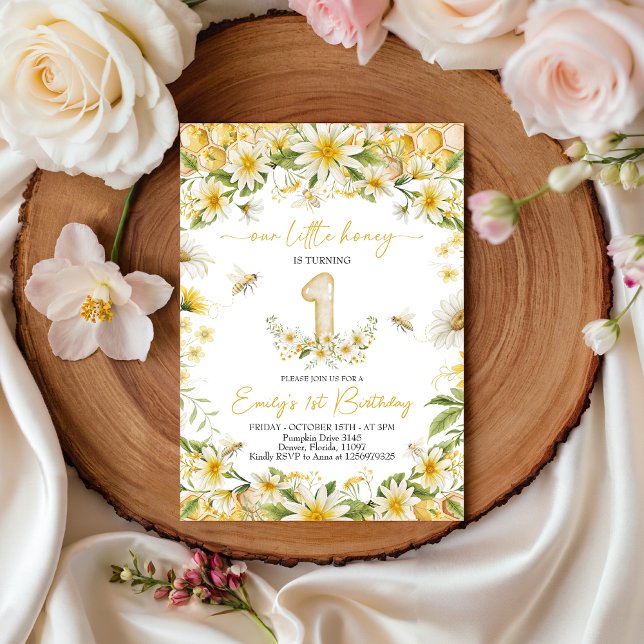 Invitation Our Little Honey 1st Birthday Invite (Créateur téléchargé)