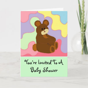Invitation Ours aux multiples couleurs