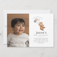 Ours Ballons Brown Photo 1er Anniversaire Invitati