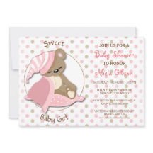 Ours couché Bébé Fille Douche