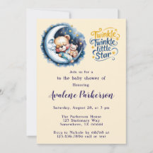 Ours dans le Baby shower des Garçons de la Lune Bi