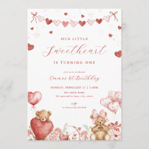 Invitation Ours de la Saint-Valentin Little Sweetheart Invita