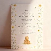 Ours de miel Floral Baby Anniversaire