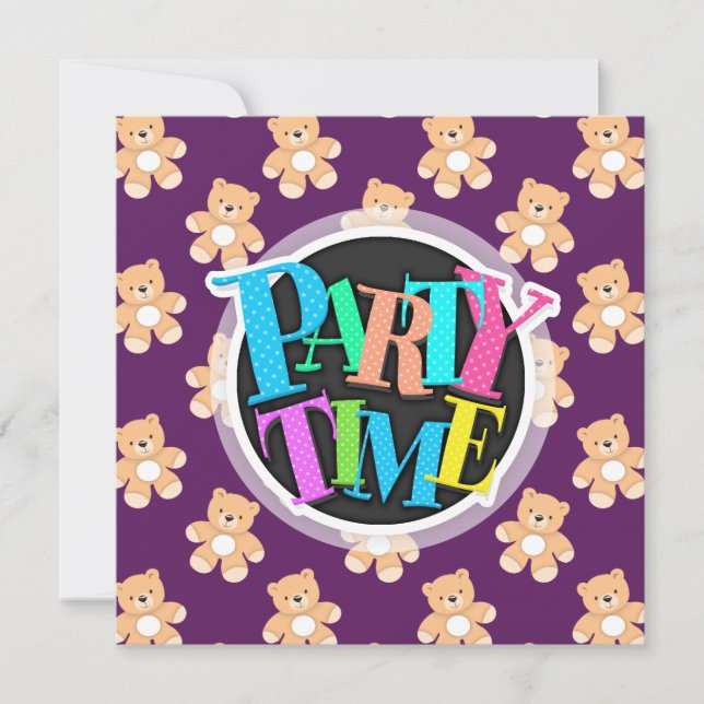 Invitation Ours En Conflit Profond Violet, Ours (Devant)