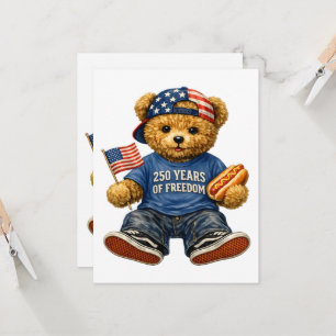 Invitation Ours en peluche 250 ans de liberté