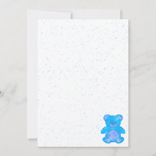 Invitation Ours en peluche bleu mignon personnalisé